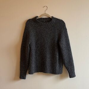Uniqlo Dark Gray Crew Neck Sweater